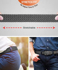 Men's Golf Belt Braided Woven Stretch Belt Multi Pack Gift Ready Casual Jeans Sports And Work Fully Adjustable With Direct Lock In Strap