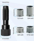 14mm Spark Plug Thread Repair Kit For Cylinder Heads M14 X 1.25 Rethread Tool With Reamer And 4 Thread Inserts Chrome Vanadium Steel