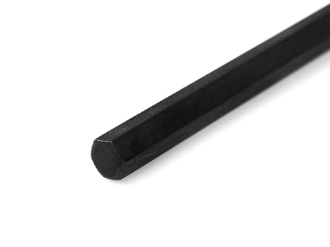 Close-up of a 6-inch shaft of the Cushion Grip Hex T Key Allen Wrench Set 6 Pcs With Metric Sizes 2 2.5 3 4 5 6 mm.