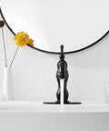 Matte Black Bathroom Faucet With 360 Degree Swivel, No Fuss Single Handle Vanity Sink Tap in contemporary bathroom setting