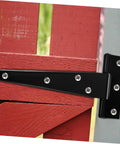 8Pcs 5 Inch Black Galvanized T Type Weld On Door Hinges Heavy Duty Outdoor Cabinet And Garage Door Hardware for red wooden gate