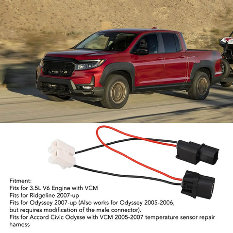VCM Disable Kit With Plug And Play Harness For 3.5L V6 Engines, Four Resistor Options, Reversible Installation; Fits Honda Ridgeline 2007+