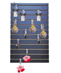 24X36 Inch Black Slatwall Panel For Home Garage And Retail Displays With Three Inch On Center Grid holding plush toys and keychains