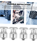 Premium Tungsten Winter Tire Studs Pack with 50 spikes for heavy-duty traction and grip on icy roads.