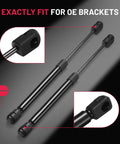 12 Inch 24 Lb Gas Shocks Struts Lift Supports For Truck Camper Shell Leer Topper Window Cap; close-up on connectors