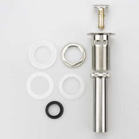 Easy Install Bathroom Sink Pop Up Drain With Overflow For Openings From 1.57 To 2.36 Inches Solid Brass Construction With Brushed Nickel Finish