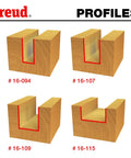 Undersized Plywood Router Bit Set 4 Piece For Precise Grooves And Dados In Thin Panels One Half Inch Shank Fits One Quarter To Three Quarter Inch Thickness Delivers Tight Fitting Joints On Handheld And Table Mounted Routers showing groove profiles