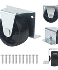 2 Inch Low Profile Caster Wheels For Trundle Bed, Cabinet Roll Out Bed, And Drawer With Screws 4 Pack, high-quality metal frame