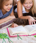 Children reading with Must Have 120 Pack Mental Health Awareness Bookmarks With 6 Styles, Double Sided Designs Plus 120 Green Ribbons