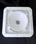 Top view of Extra Large Concrete Pot Molds With Drainage Holes Beefy Heavy Duty Approximately 20 Inch Square Giant Planter Mold