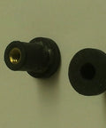 Pro Level Well Nuts With Quarter Inch Twenty Threads And Point Seven Four Zero Inch Head Diameter Heavy Duty Steel Fasteners detail image showing rubber body and brass insert