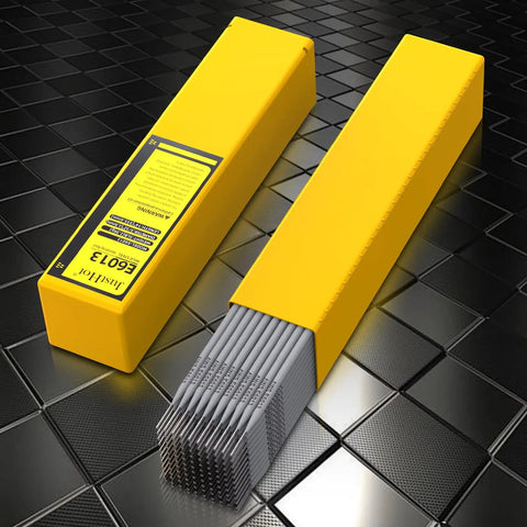 E6013 3 32 Inch Diameter 5Lb Carbon Steel Arc Welding Rods with yellow packaging, for all position welding.