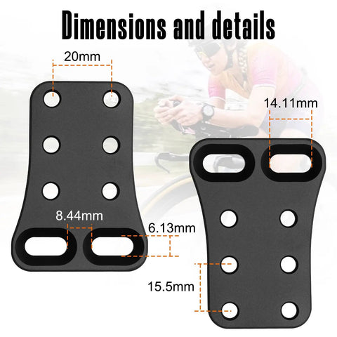Dimensions of Adjustable Wingspan Extender For Aero Bars And Triathlon Handlebar Systems Aluminum Construction Replaces Arm Cup Extenders Fine Tune Armrests And Extension Range For Ultimate Road Bike Comfort, black aluminum with specific measurements