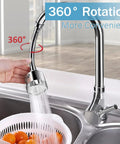 Faucet Extender Kitchen Sprayer Attachment 360 Degree Rotatable No Splash Water Saving Tap With Universal Adapter Set in use
