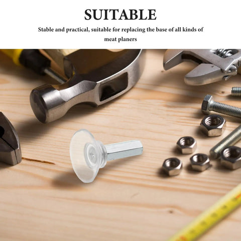Meat Grinder Replacement Parts With Machine Base Screw, 2 Sets, Stainless Steel Grinder Suction Base, Easy Installation, Stable Performance For Meat Shaving Tools And Food Slicing Assistants, silver, 45x33x33 mm suction base with screws