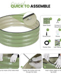 Round Raised Garden Bed Set Of Two 3x3x1 Ft Heavy Duty Galvanized Steel Planter Boxes With Rubber Edge Trim assembly instructions