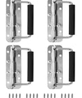 Stainless Steel Spring Loaded Case Handles 4 Pack 122mm With Rubber Grip Durable 304 Grade Cabinet Hardware for storage use