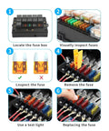 Go To Automotive Fuse Kit With 330 Piece Assortment For Mini And Standard Blade Fuses Zinc, Easy Replacement, Quick ID instructions