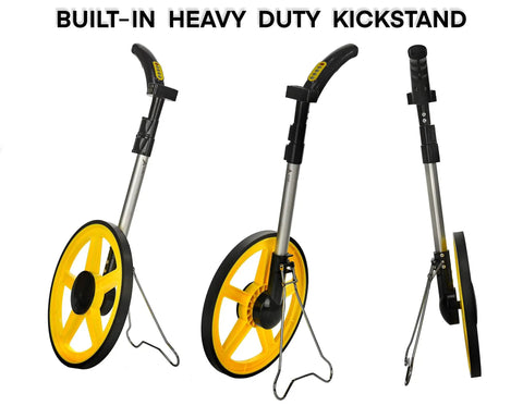 Digital Distance Measuring Wheel With Crisp Lcd Readouts And Rigged Right Commercial Specs. Glides Over Asphalt On A Durable Plastic Drum Attached To A Collapsing Handle. Breaks Down Swiftly For No Sweat Hauls And Ships In A Tote For Clean Job Site Prep.