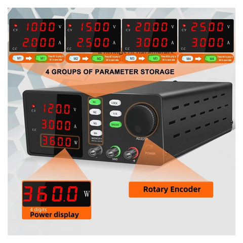 Usb Dc Laboratory Power Supply With Adjustable Output From 0 To 60V And 0 To 10A For Benchtop Electronics 120V Input Switching Regulated Bench