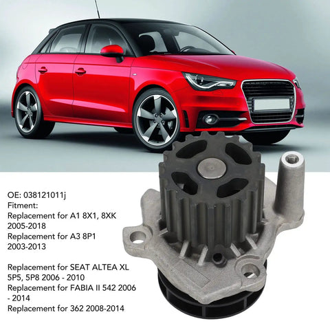Aluminum Alloy Coolant Water Pump For Audi Seat Direct Fit Oe 038121011J Engine Cooling System Component Reliable Replacement For Your Ride