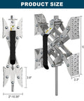 Beefy Heavy Duty RV X Chocks Wheel Stabilizers For Travel Trailers Pack Of 2 Open 2 To 10 Inches Locking Chocks with Wrench