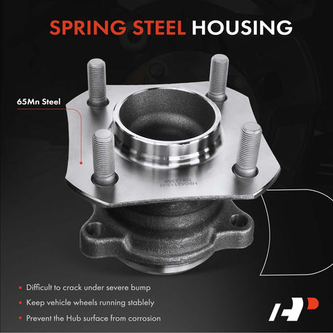 Rear Wheel Bearing And Hub Assembly For 4 Lug Nissan Sentra 2007 Through 2012 L4 2.0L With 4 Wheel ABS Direct Fit Durable Heavy Duty Wheel Hub