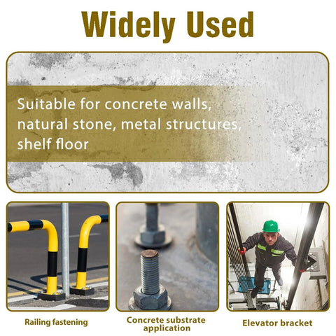 Quarter Inch By Two And A Quarter Inch Wedge Anchors Zinc Plated Heavy Duty Expansion Bolts For Concrete Masonry usage examples