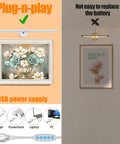 Dope USB Picture And Painting Light With Adjustable 3200K To 6500K Color Temperature, 360 Degree Rotatable And Five Level Dimming