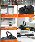 Ultra Powerful 2500W Handheld Steam Cleaner Fast Heat Up In Just 15 Seconds High Pressure 4.5 Bar Hot Steamer for deep cleaning features.