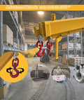Heavy Duty Forklift Telescopic Boom Jib And Mobile Crane Extendable Lifting Arm With 4400 Lb Capacity features 360° rotating advanced safety hook.