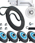 Front Load Dryer Roller Replacement Kit With Belt And Idler Pulley For Quiet Stable Drying Built To Last Wear Resistant Bearings Triangular Idler Design For Operation Compatible With DV42H5000EWA3 DV45H7000EWA2 DV48H7400EWA2 DV42H5200EPA3 components set