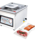 Chamber Vacuum Sealer 320W Power For Wet Foods And Meats Vacuum Packing Machine with sealed salmon and steak bags