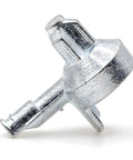Close-up of Heavy Duty Shelf Support Pin made of solid zinc alloy, compatible with Ikea part 131372 for furniture hardware.