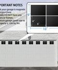 Magnetic Garage Door Decoration Kit With Faux Windows Hinges And Handles Black, size dimensions on white garage door