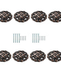 Vintage Round Drawer Knob Set In Oil Rubbed Bronze For Dresser Wardrobe Cupboard And Kitchen Cabinets, 8 Pack