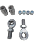 Heavy Duty 7/8 By 3/4 Inch Heim Ball Joint Kit featuring left and right threads with spacers and tube adapters.
