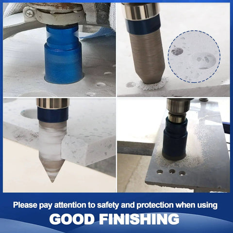 Dope Diamond Core Drill Bit Set For Porcelain Tile Ceramic Marble Granite Drilling With Diamond Drill Bits in use