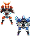 Hydraulic Boxing Bots STEM Experiment Kit Build Two Hydraulic Powered Boxing Robots Explore Water Powered Systems And Gear Up For A Rival Robot Duel Hands On Learning Experience For Kids And Teens with orange and blue robots.