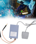 Rock Solid 5000W Spot Welding Machine With Foot Switch For Battery Assembly And Nickel Strip Jobs Up To Point Two Millimeters adjustment details.