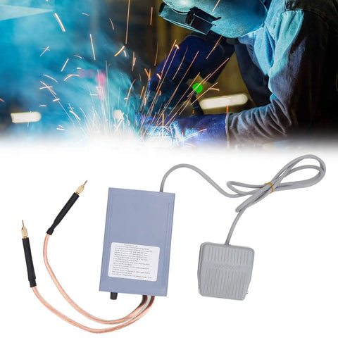 Rock Solid 5000W Spot Welding Machine With Foot Switch For Battery Assembly And Nickel Strip Jobs Up To Point Two Millimeters adjustment details.