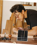 Person using Premium Cylindrical Punch Set With Base Non Slip Positioning For Mechanical Repair And Maintenance Durable Steel
