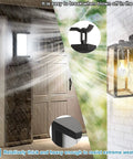 Outdoor Porch Light 18W 6000K 1800LM Double Layer Waterproof Cover Wall Mount IP65 Rustproof Weatherproof Exterior Fixture