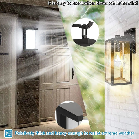 Outdoor Porch Light 18W 6000K 1800LM Double Layer Waterproof Cover Wall Mount IP65 Rustproof Weatherproof Exterior Fixture
