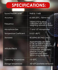 Pro Grade Digital Sound Level Meter Calibrator For Half Inch And 1 Inch Microphones, 94dB And 114dB Calibration Tool with Specifications
