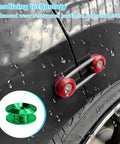 Car Bumper Quick Release Clips Kit, 18 Pcs Front And Rear Bumper Bracket Fasteners, Universal Auto Fasteners, Green Aluminum Installed