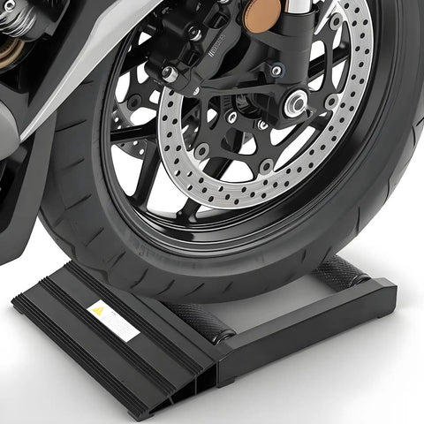 Heavy Duty Motorcycle Wheel Roller Cleaning Stand For Tire And Chain Cleaning Aluminum Bike Roller Stand 600 Lbs Capacity 7 Inch Tire Width Black