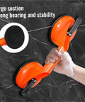 Multi Spec Suction Cup Handle Dual Function Lifter And Dent Puller Makes Light Work Of Glass Tile And Windshield Moving Pretty Slick Accessory For Quick Auto Body Touch Ups And Daily Shop Tasks Red with large suction grip and stability.
