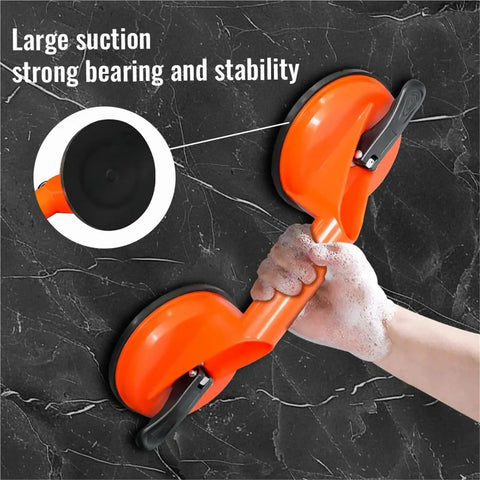 Multi Spec Suction Cup Handle Dual Function Lifter And Dent Puller Makes Light Work Of Glass Tile And Windshield Moving Pretty Slick Accessory For Quick Auto Body Touch Ups And Daily Shop Tasks Red with large suction grip and stability.