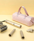 Travel Hair Tools Case And Organizer For Airwrap And Dryer Attachments Portable Pink Storage Bag For Hair Dryer